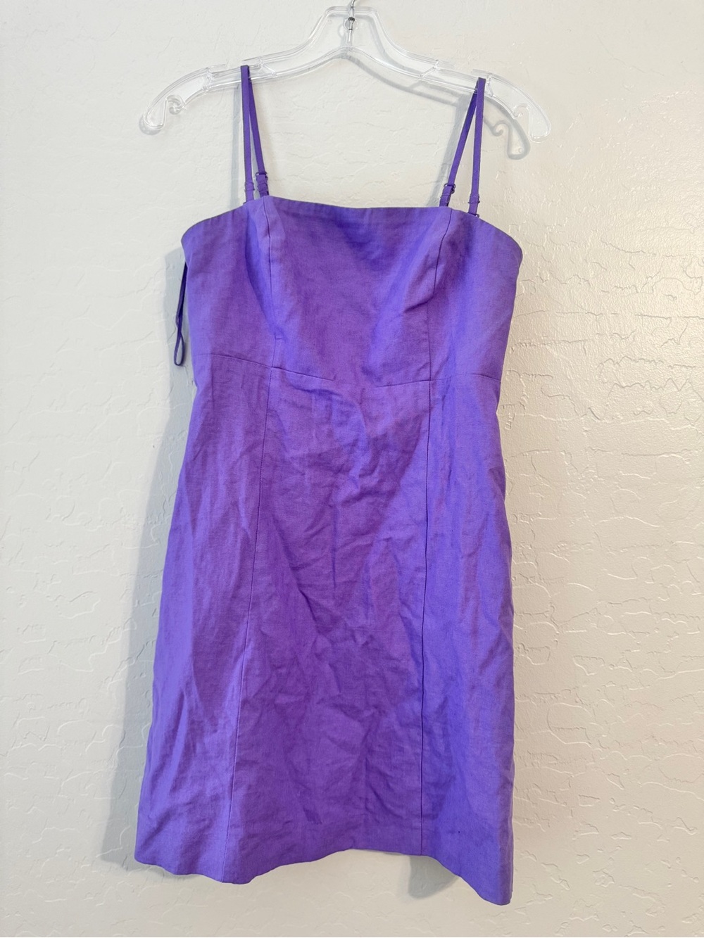 👗Like new🌸GAP Purple Solid Square Neck Strappy Sleeveless Adjustable Mini Dress